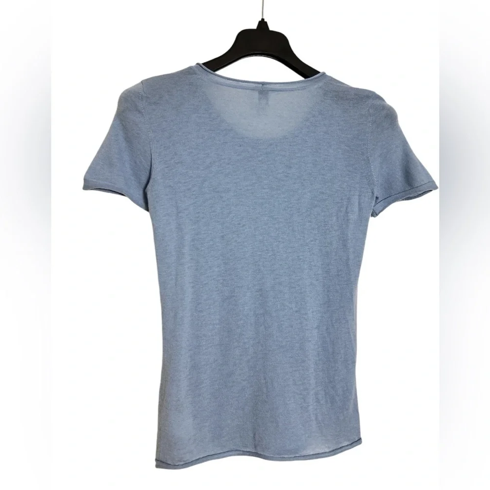 Armani Collezioni Light Blue Cashmere Sweater Set Size 10 - Picture 4 of 13